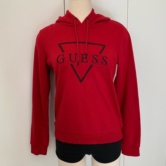 ❤️SOLD❤️ Guess Red Hoodie - Picture 1 of 5